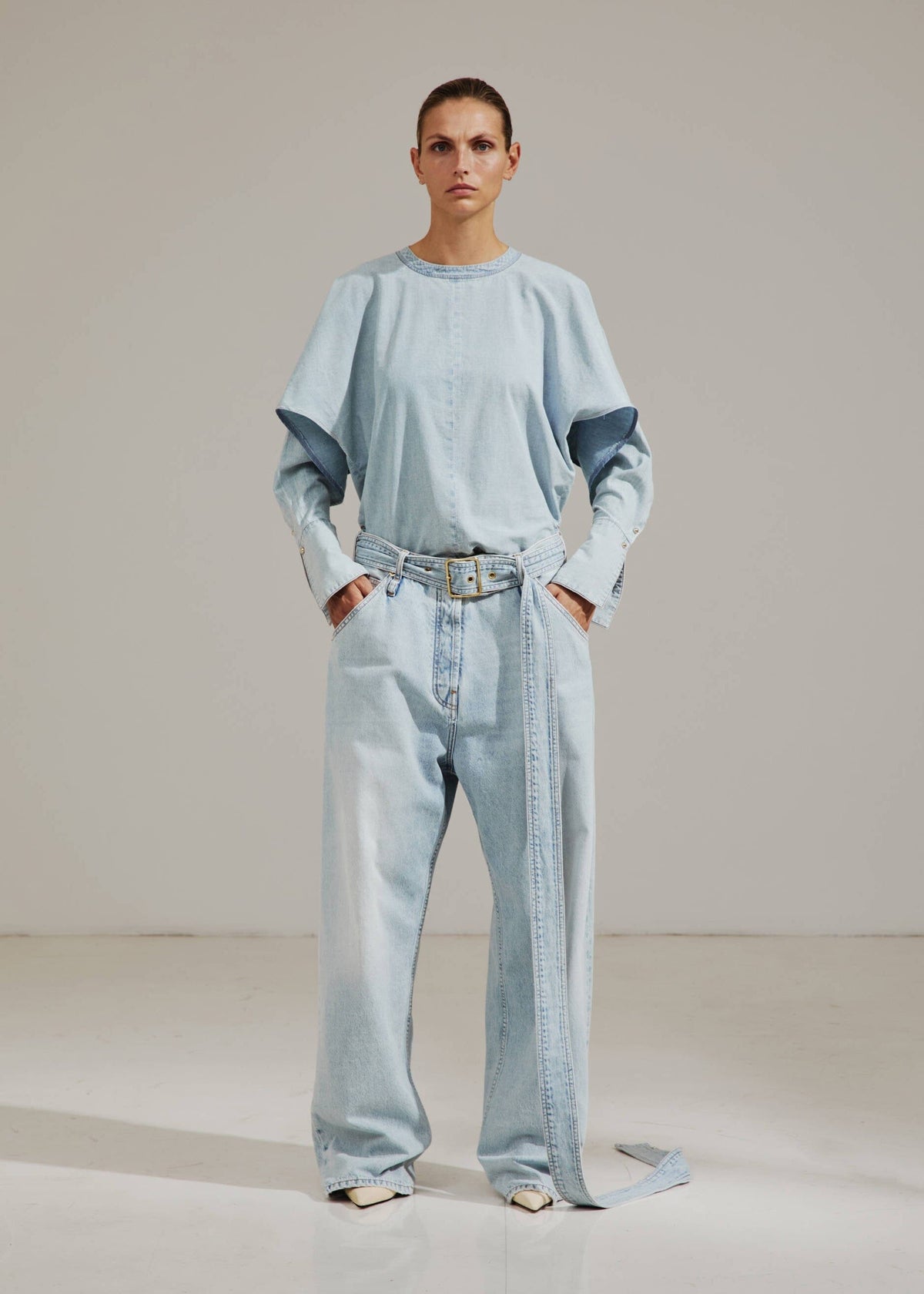 Darkpark // Dalila Denim Belt - Relaxed Tencel Denim / Bleach Baby Blue Women's Darkpark 