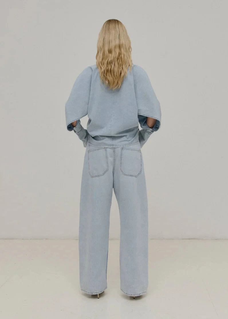 DARKPARK // Dalila Denim Belt - Relaxed Tencel Denim / Bleach Baby Blue Womens Darkpark 