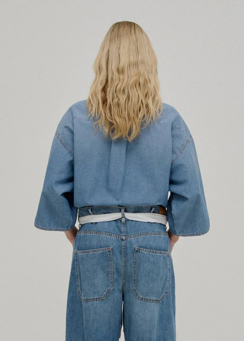 DARKPARK // Dora Chambray Shirt / Blue Oslo Womens Darkpark 