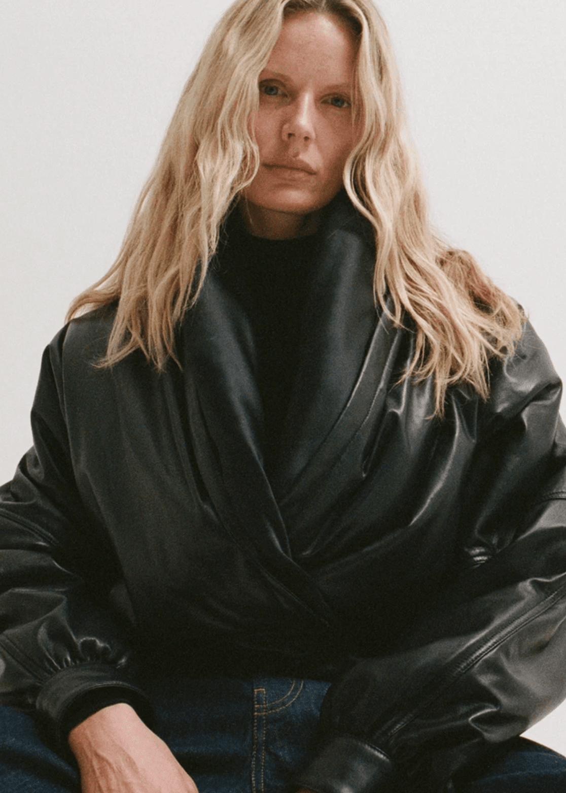 Darkpark // Franca Light Leather Bomber Jacket / Black Womens Darkpark 
