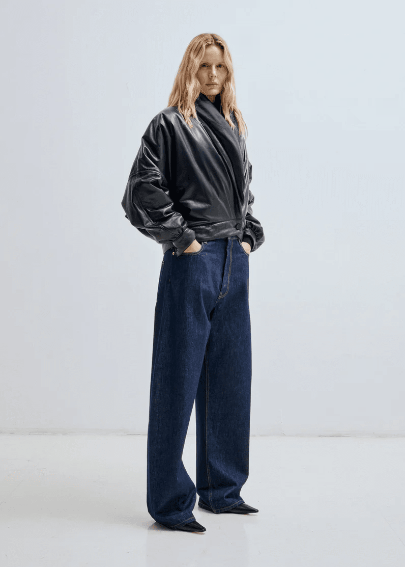 Darkpark // Franca Light Leather Bomber Jacket / Black Womens Darkpark 