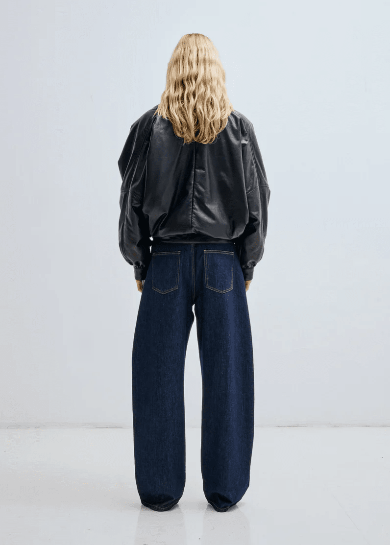 Darkpark // Franca Light Leather Bomber Jacket / Black Womens Darkpark 