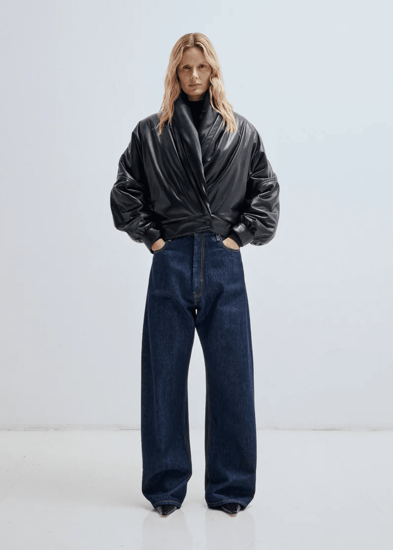 Darkpark // Franca Light Leather Bomber Jacket / Black Womens Darkpark 