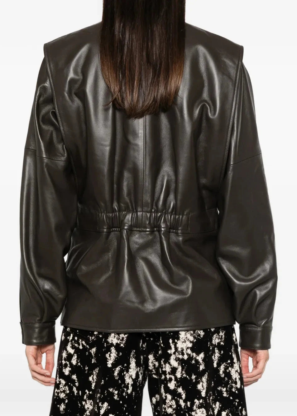Darkpark // Gianna Gilet Leather Jacket / Dark Brown Womens Darkpark 