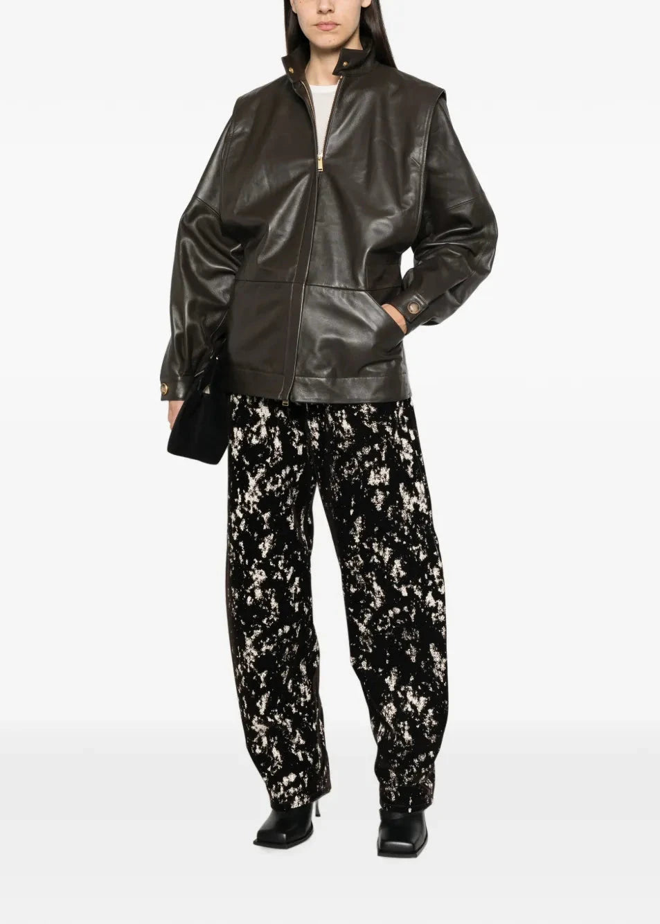Darkpark // Gianna Gilet Leather Jacket / Dark Brown Womens Darkpark 