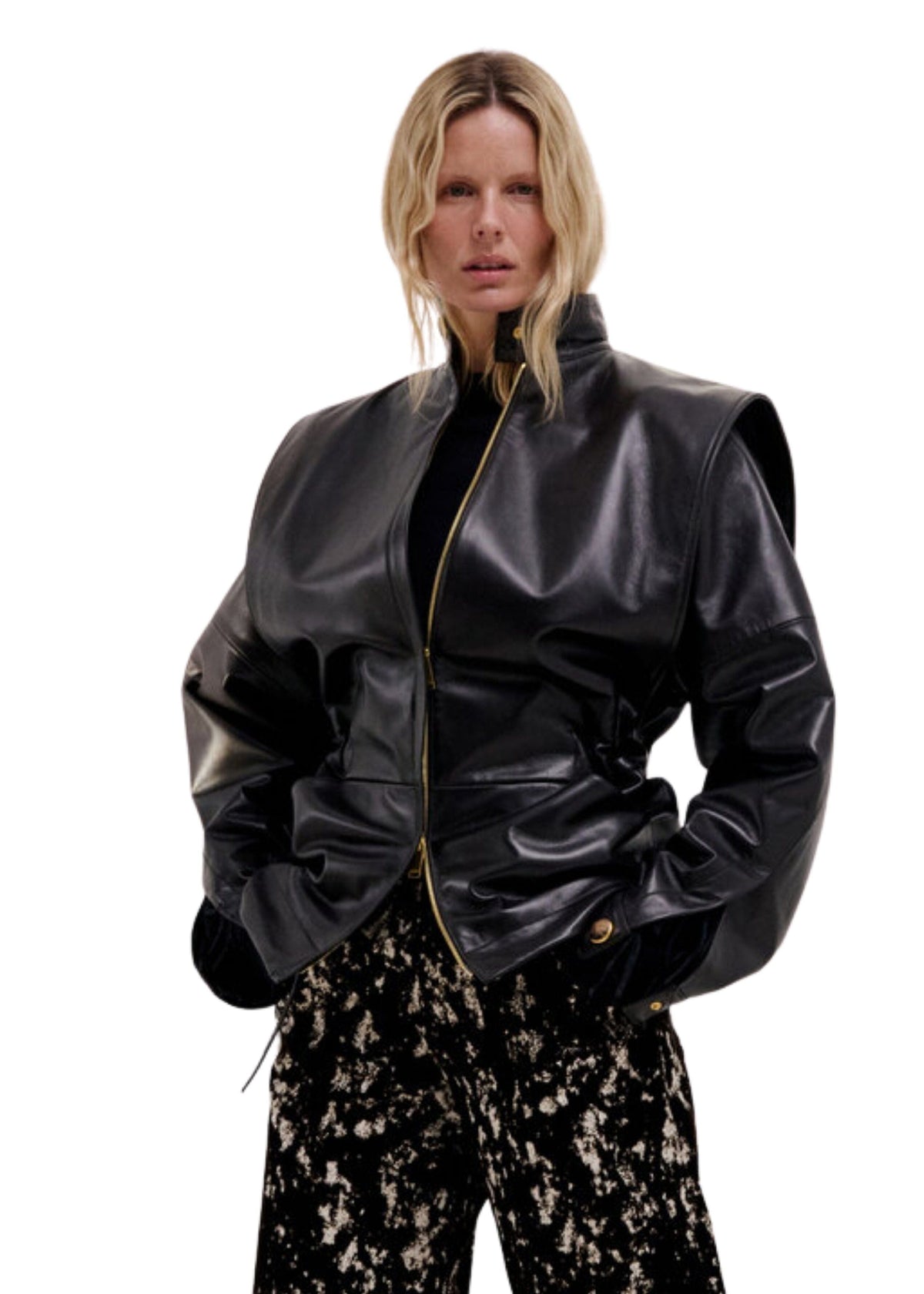 Darkpark // Gianna Gilet Leather Jacket / Dark Brown Womens Darkpark 