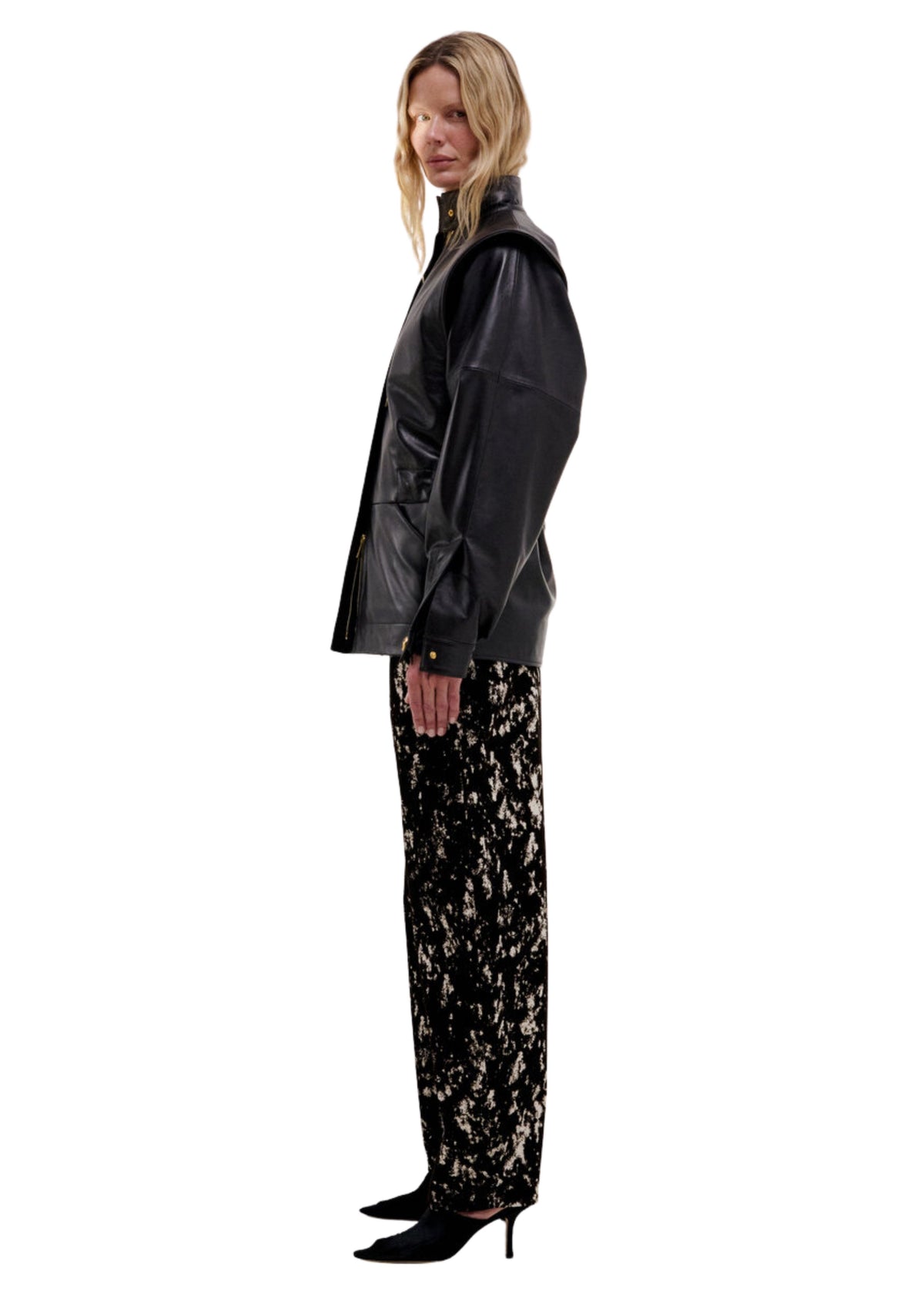 Darkpark // Gianna Gilet Leather Jacket / Dark Brown Womens Darkpark 