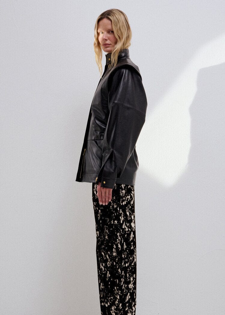 Darkpark // Gianna Gilet Leather Jacket / Dark Brown Womens Darkpark 