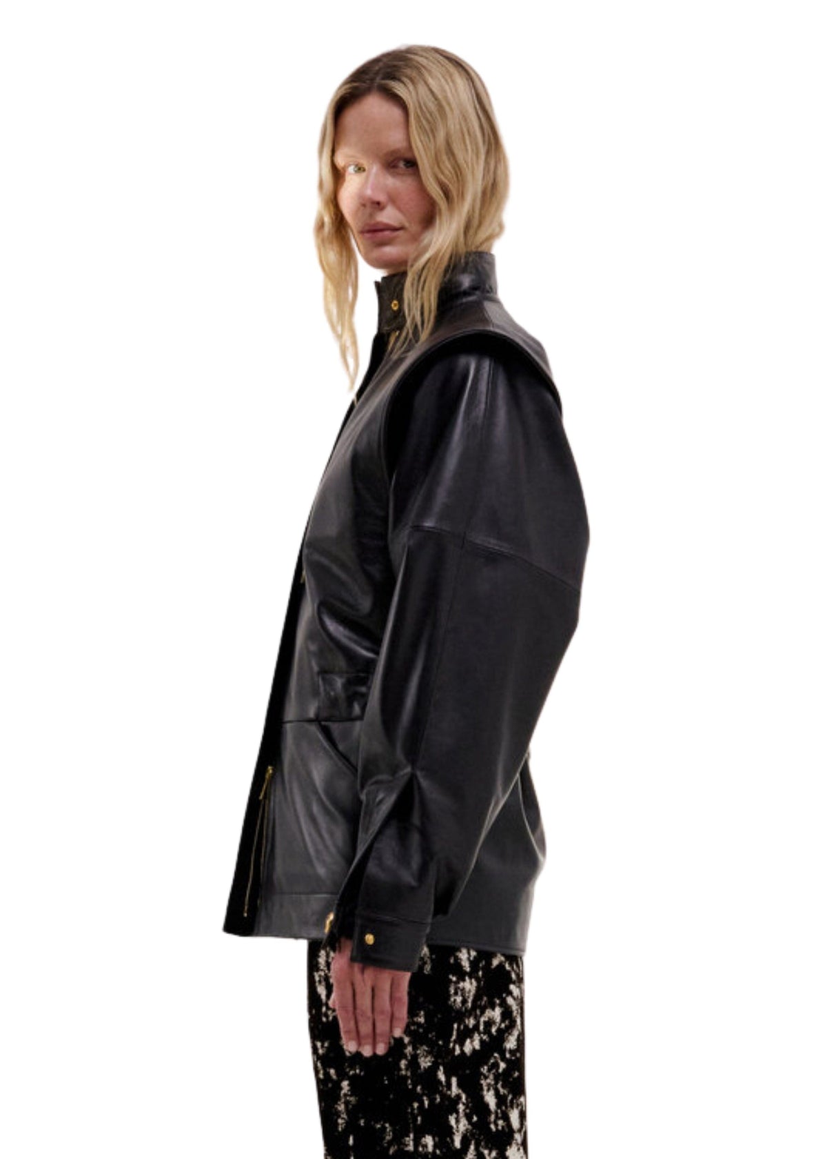 Darkpark // Gianna Gilet Leather Jacket / Dark Brown Womens Darkpark 
