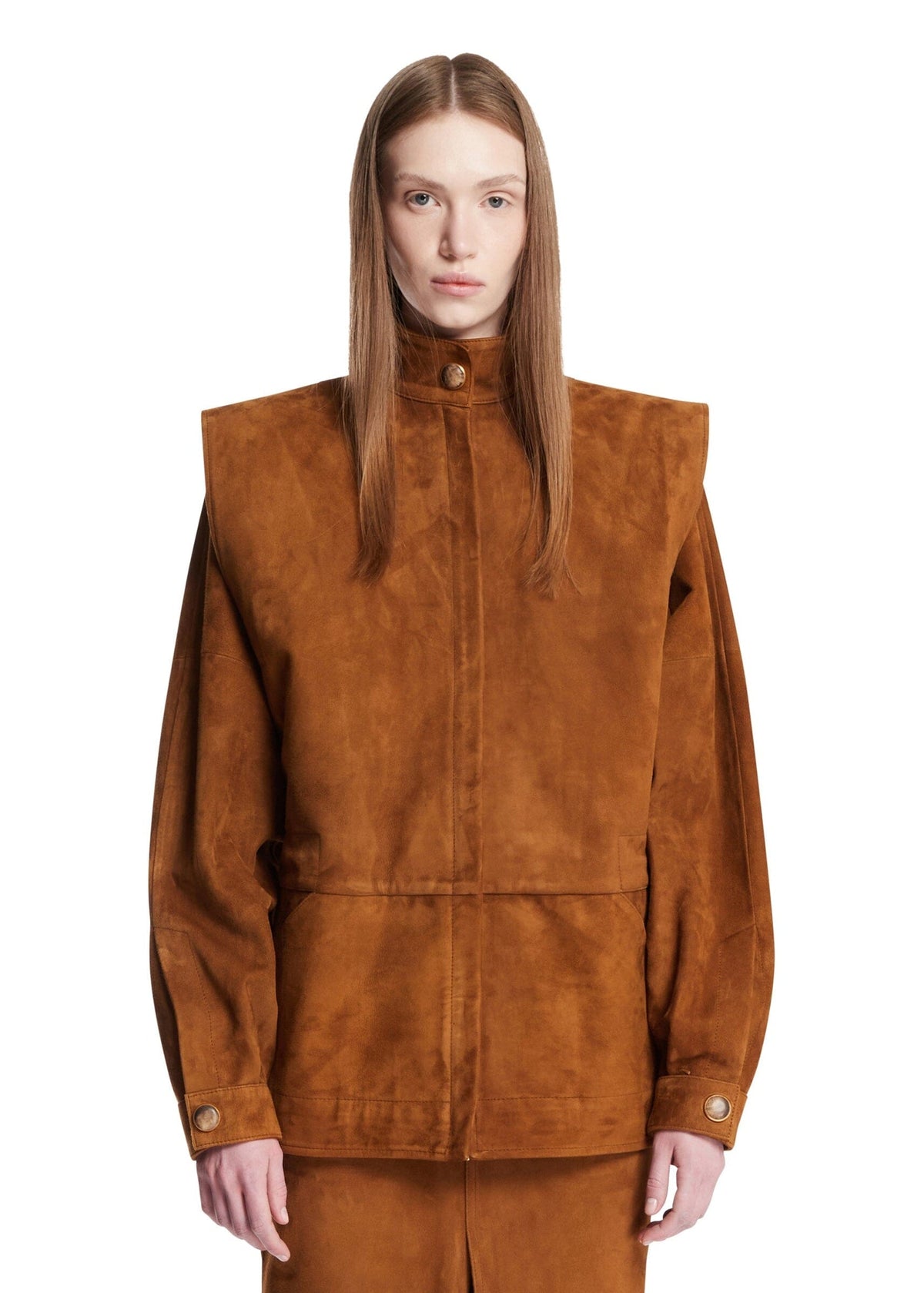 DARKPARK // Gianna Gilet Leather Jacket / Tobacco Womens Darkpark 