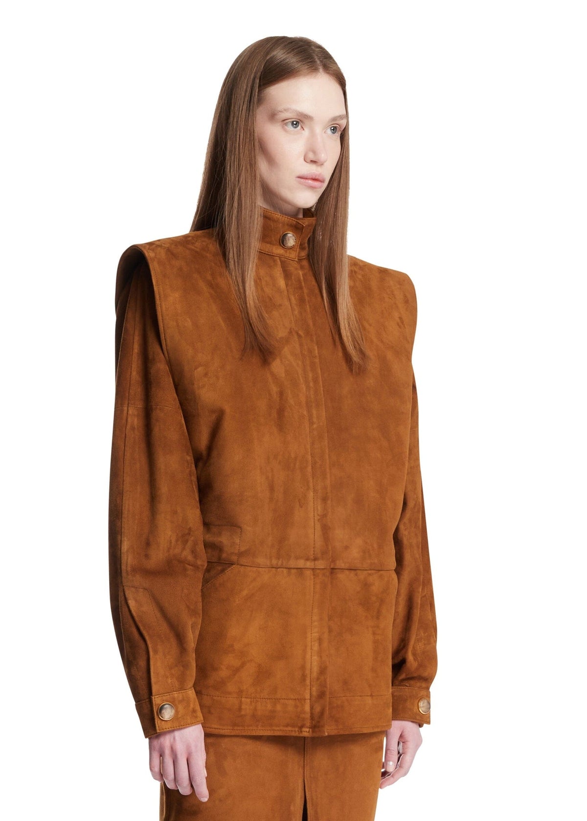 DARKPARK // Gianna Gilet Leather Jacket / Tobacco Womens Darkpark 
