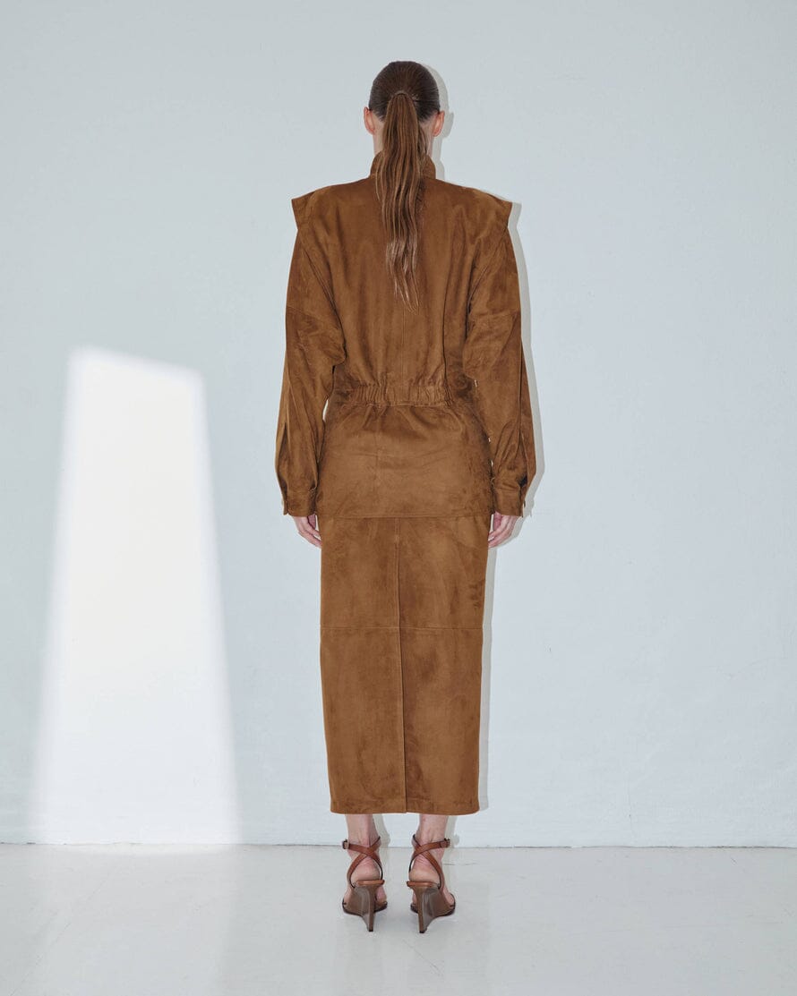 DARKPARK // Gianna Gilet Leather Jacket / Tobacco Womens Darkpark 