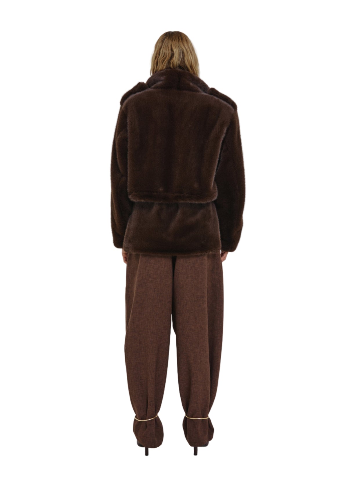 Darkpark // Hunter Faux Fur Jacket / Dark Brown Womens Darkpark 
