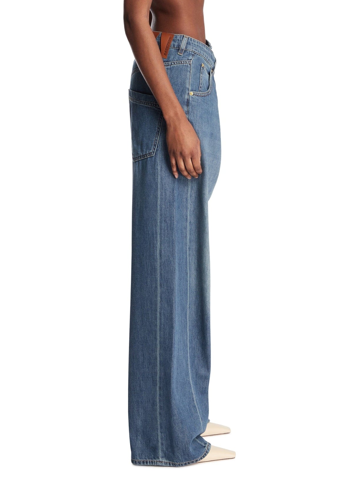 DARKPARK // Ines Fold Over Tencel Denim / Slate Vintage Womens Darkpark 