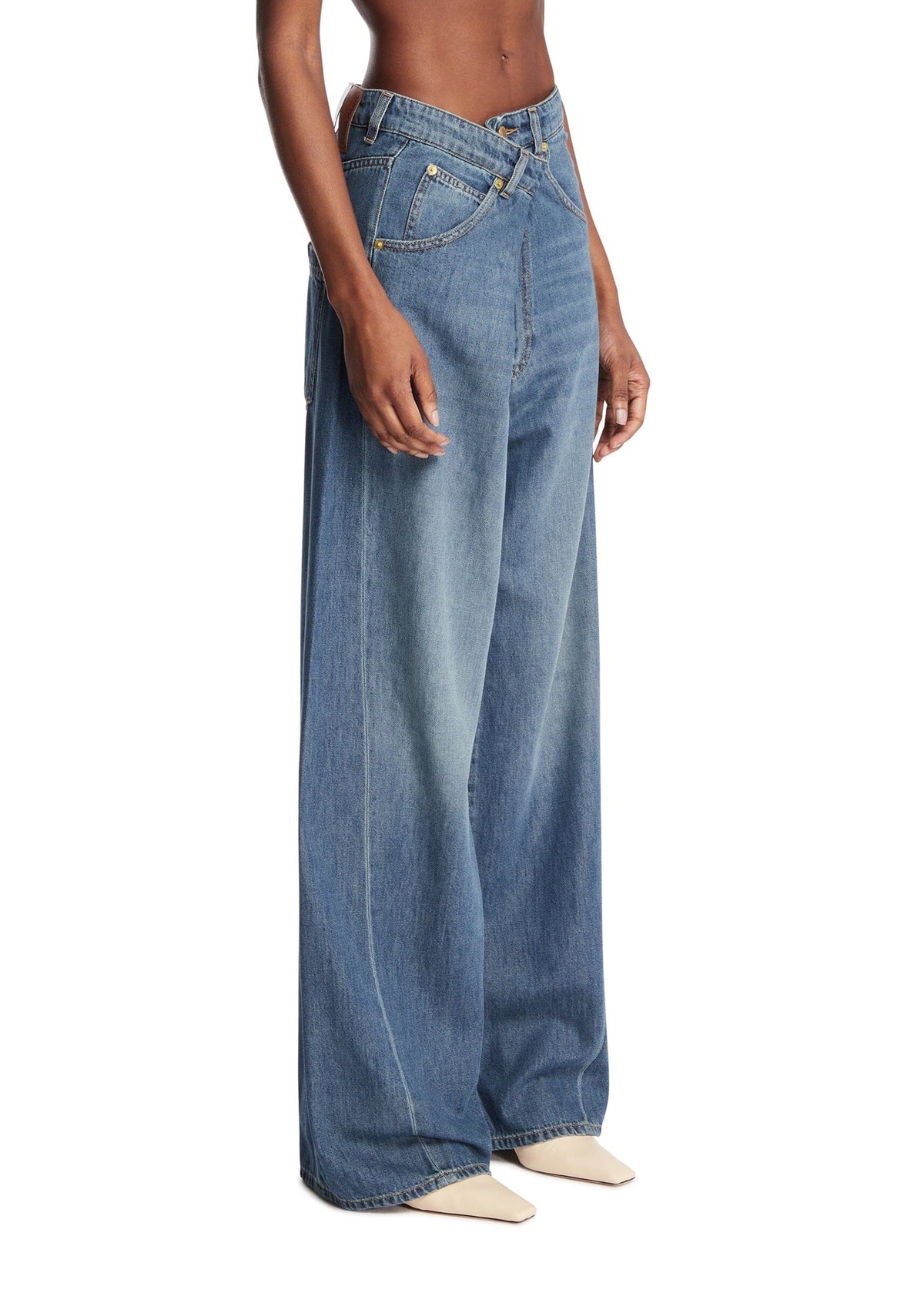 DARKPARK // Ines Fold Over Tencel Denim / Slate Vintage Womens Darkpark 