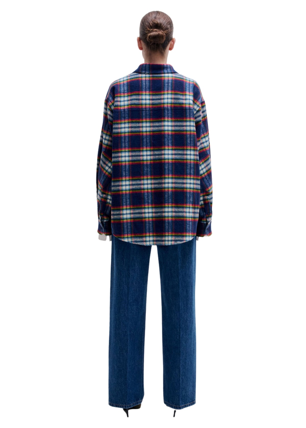 Darkpark // Keanu Japanese Tartan Check Cotton Shirt / White, Green, Red & Blue Womens Darkpark 