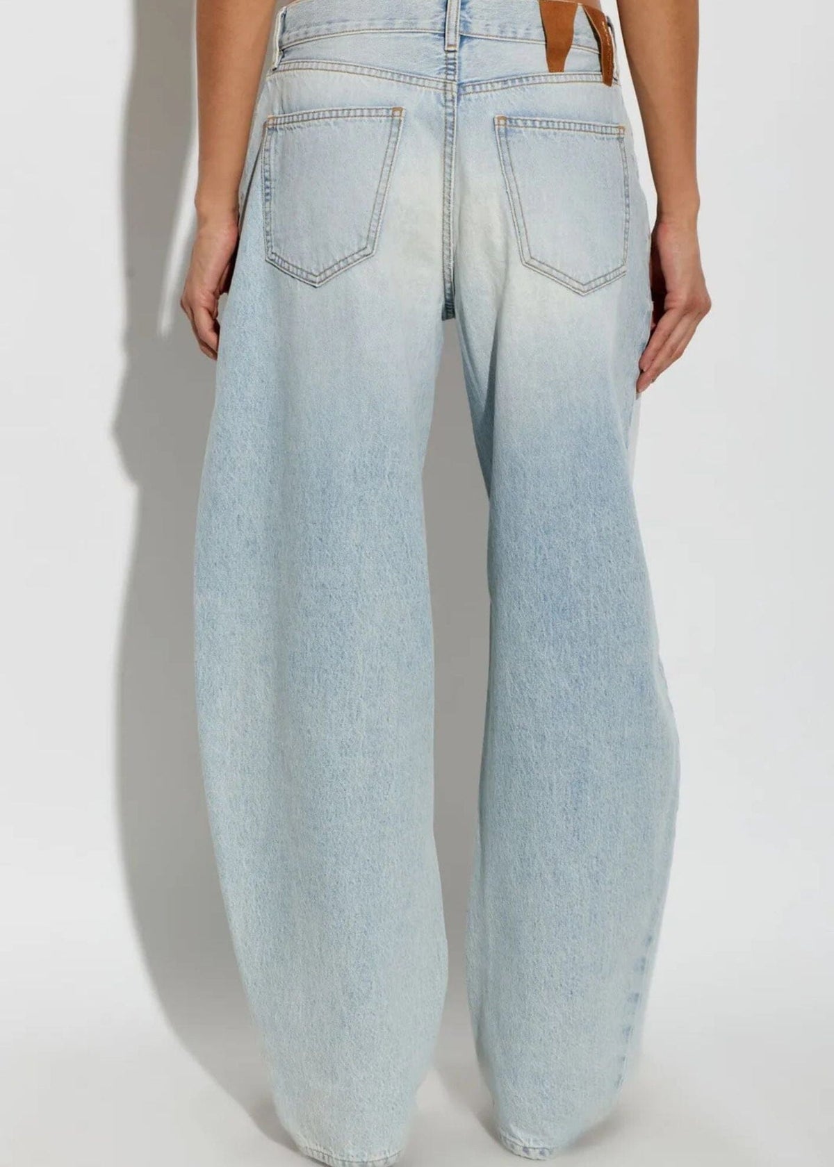 Darkpark // Khris Barrel Leg Denim / Bleach Baby Blue Womens Darkpark 