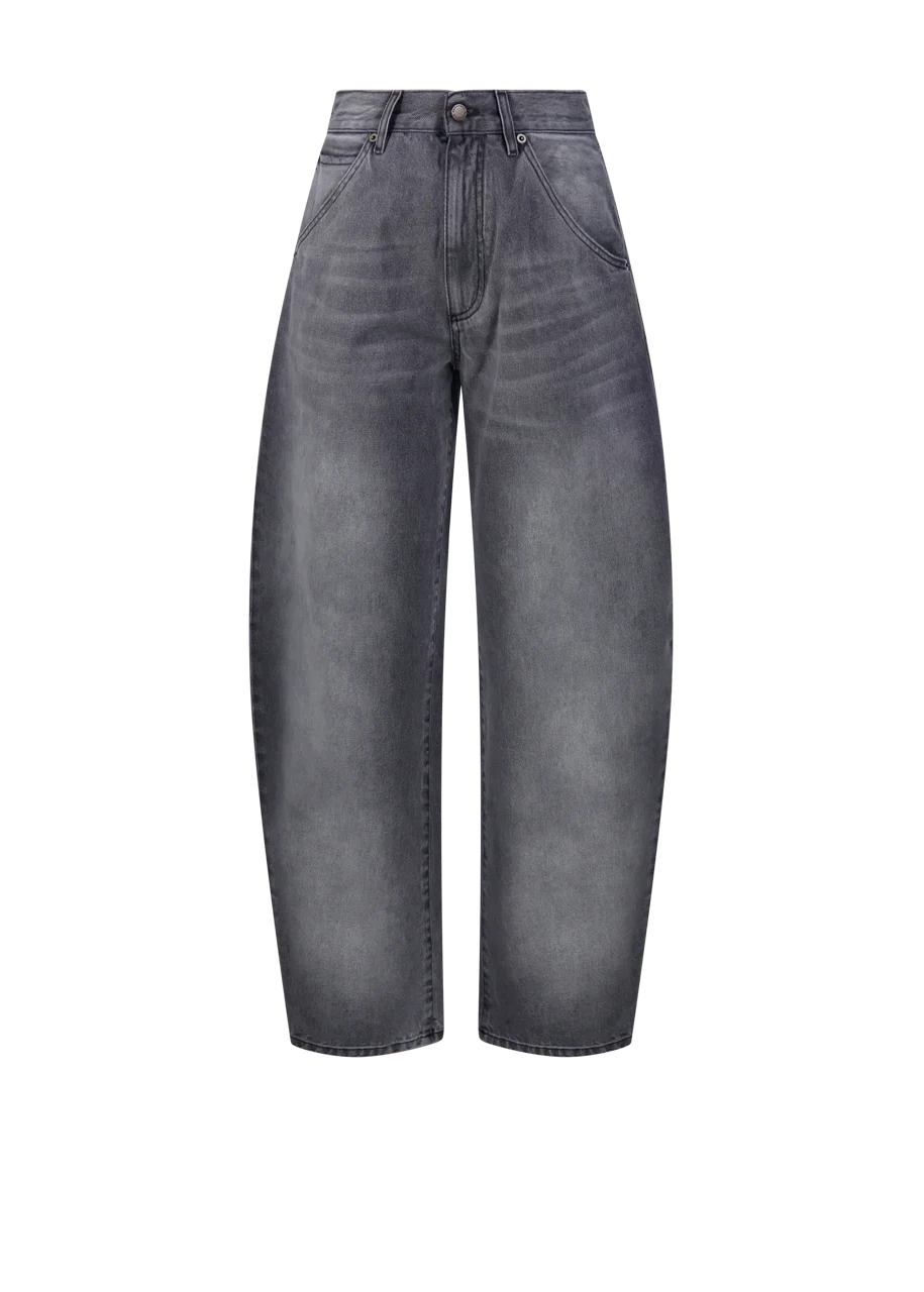 Darkpark // Khris Barrel leg Denim / Smoke Black Wrinkle Womens Darkpark 