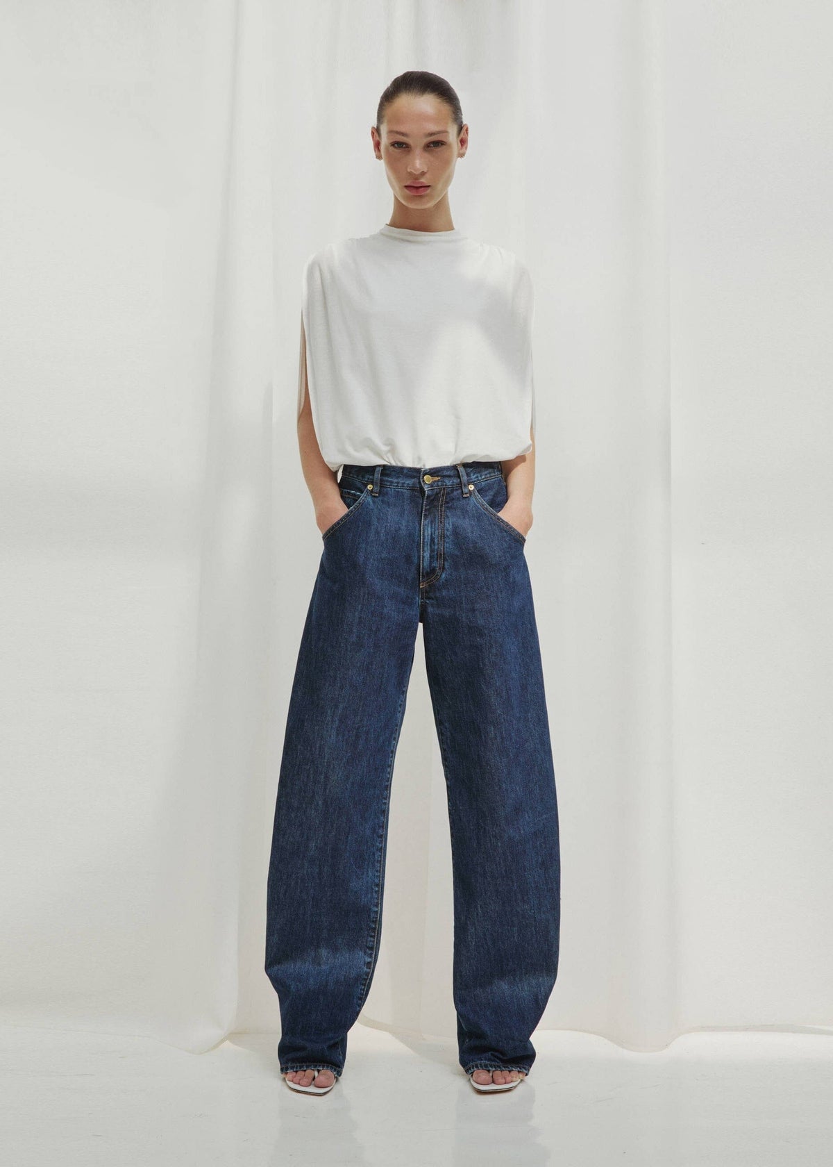 Darkpark // Khris Barrel Leg Denim / Tokyo Midnight Womens Darkpark 