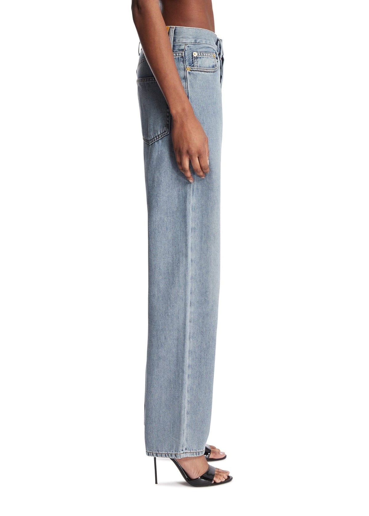 DARKPARK // Khris Barrel Leg Tencel Denim / Bluesh White Womens Darkpark 