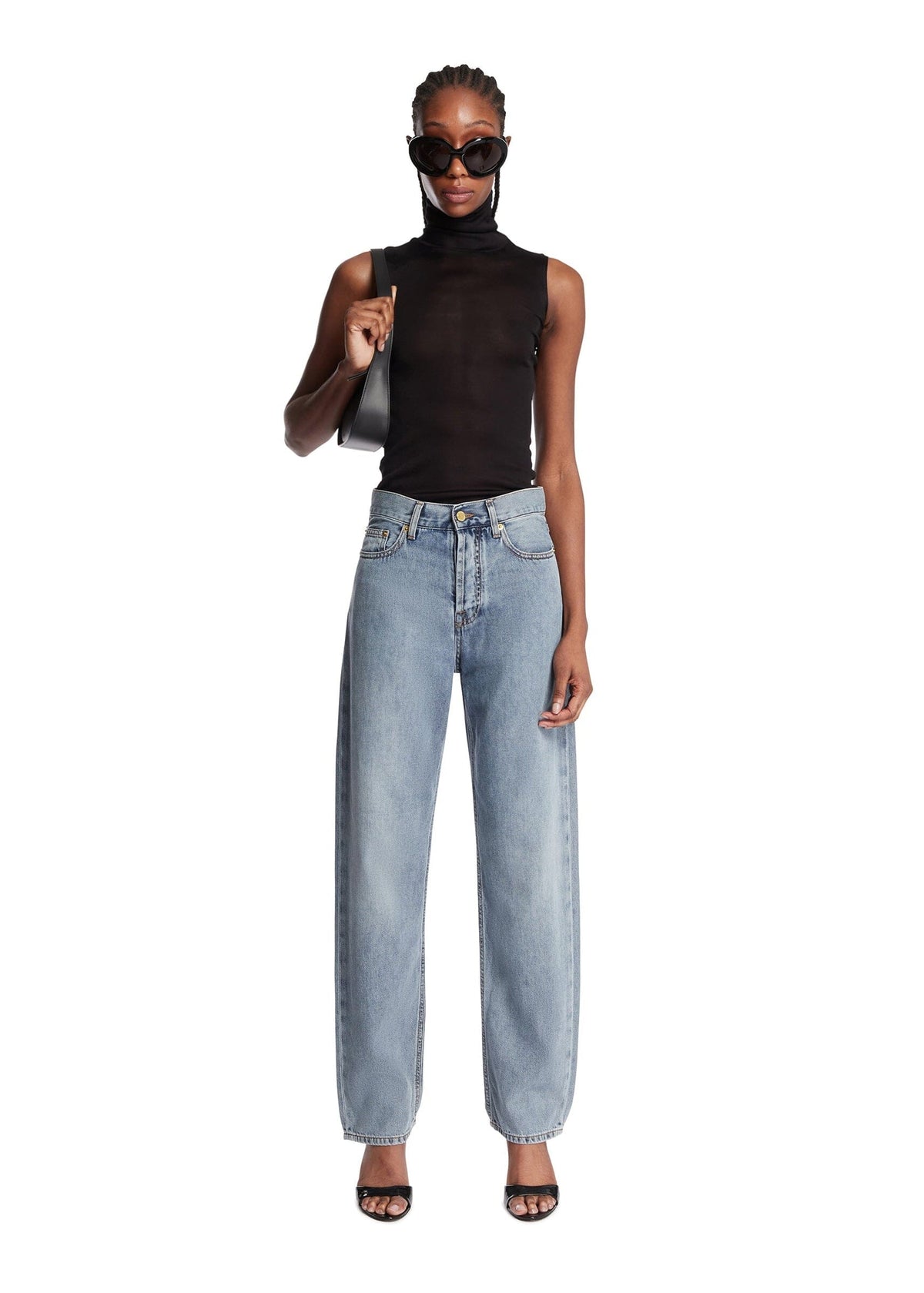 DARKPARK // Khris Barrel Leg Tencel Denim / Bluesh White Womens Darkpark 