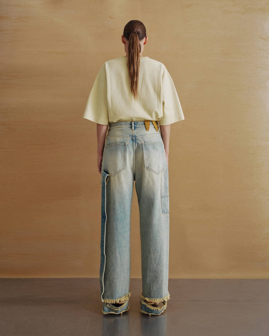DARKPARK // Lisa Belt Adorned Loose Fit Denim / Dirty Vintage Womens Darkpark 