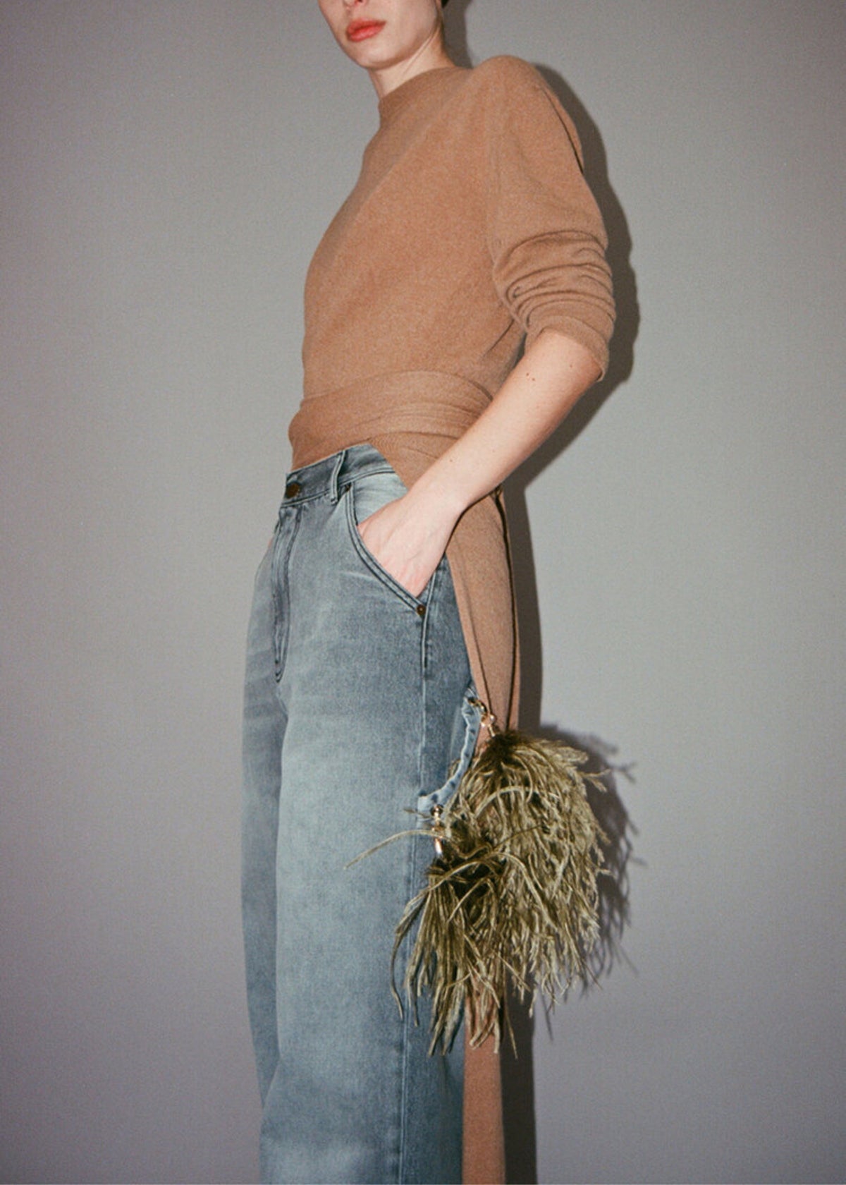 Darkpark // Lisa Feather Chain Loose Fit Carpenter Jean / Smoke Black Womens Darkpark 