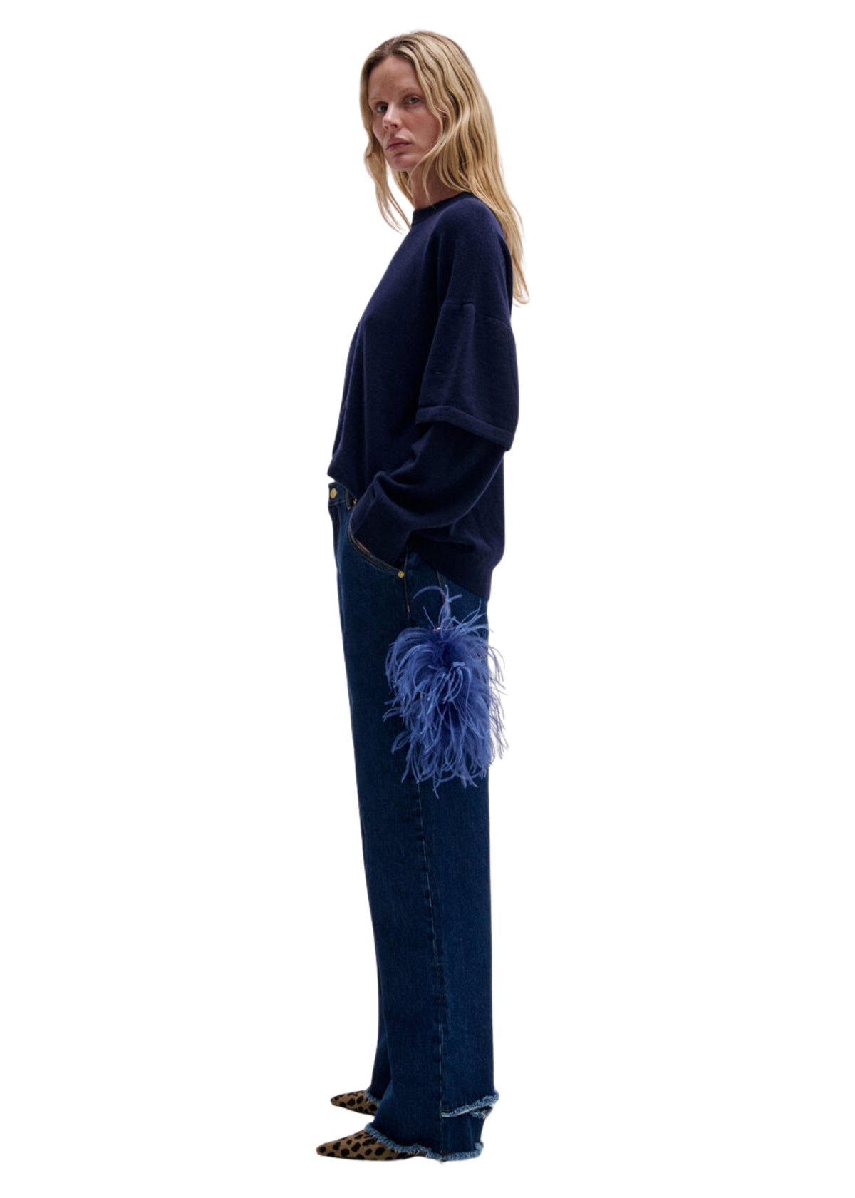 Darkpark // Lisa Feather Chain Loose Fit Carpenter Jean / Tokyo Midnight Womens Darkpark 
