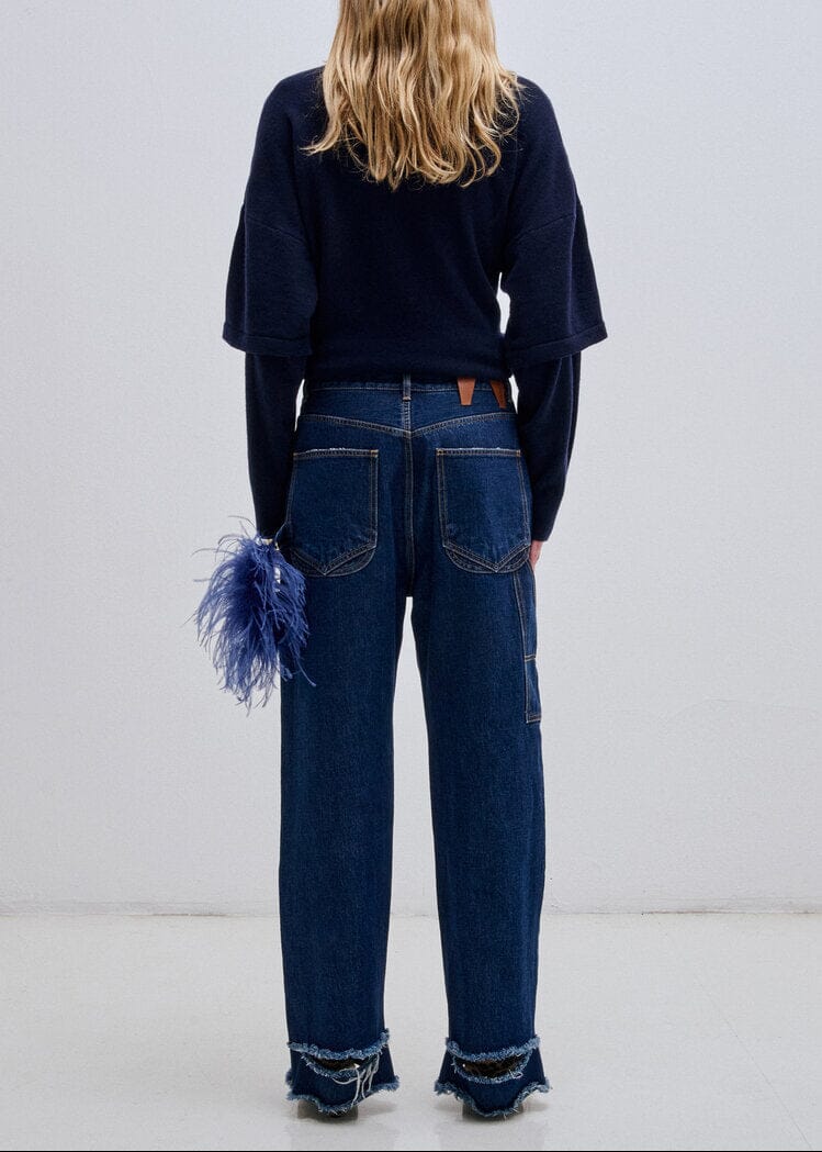 Darkpark // Lisa Feather Chain Loose Fit Carpenter Jean / Tokyo Midnight Womens Darkpark 