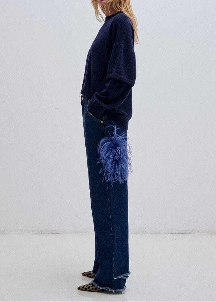 Darkpark // Lisa Feather Chain Loose Fit Carpenter Jean / Tokyo Midnight Womens Darkpark 