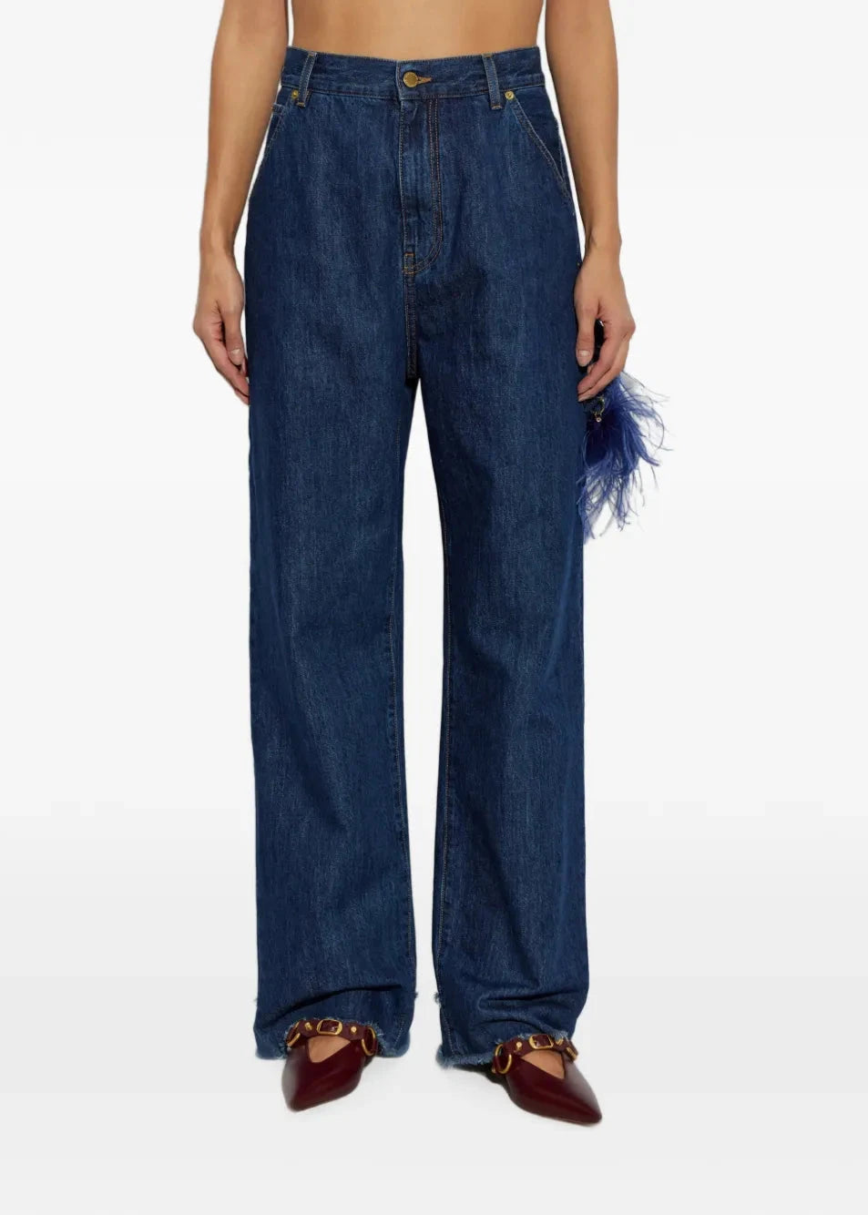 Darkpark // Lisa Feather Chain Loose Fit Carpenter Jean / Tokyo Midnight Womens Darkpark 