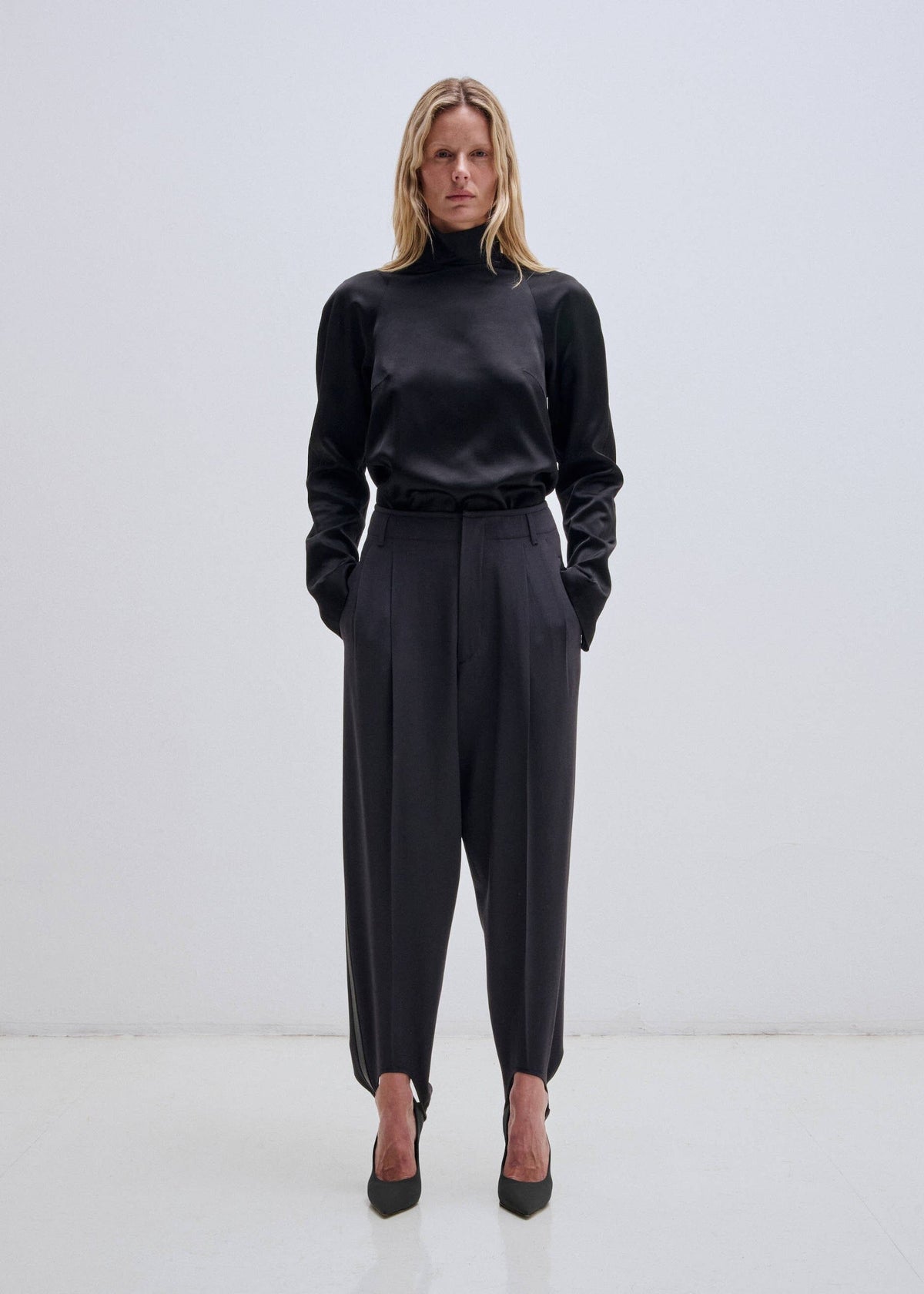 Darkpark // Marta Stirrup Pants / Dark Plum Womens Darkpark 