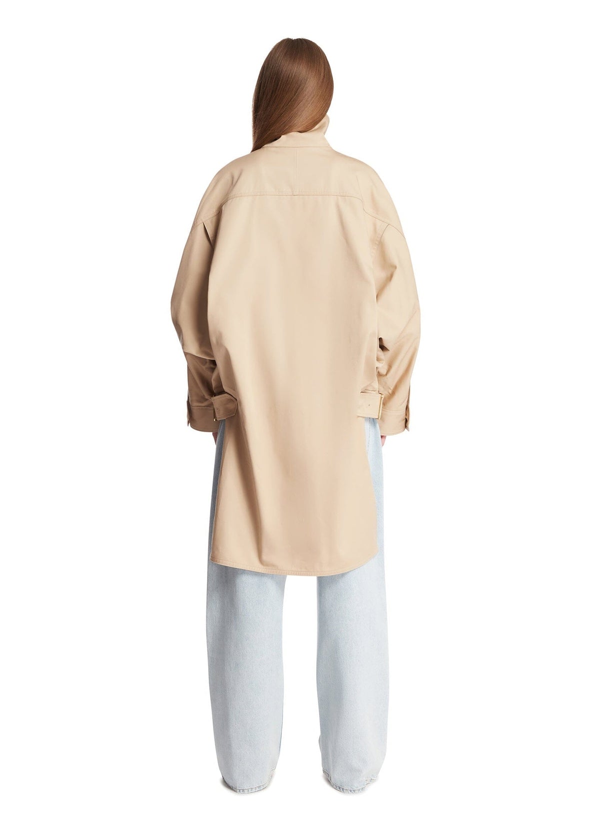 DARKPARK // New Celine Double Back Aviator Bomber / Beige Womens Darkpark 