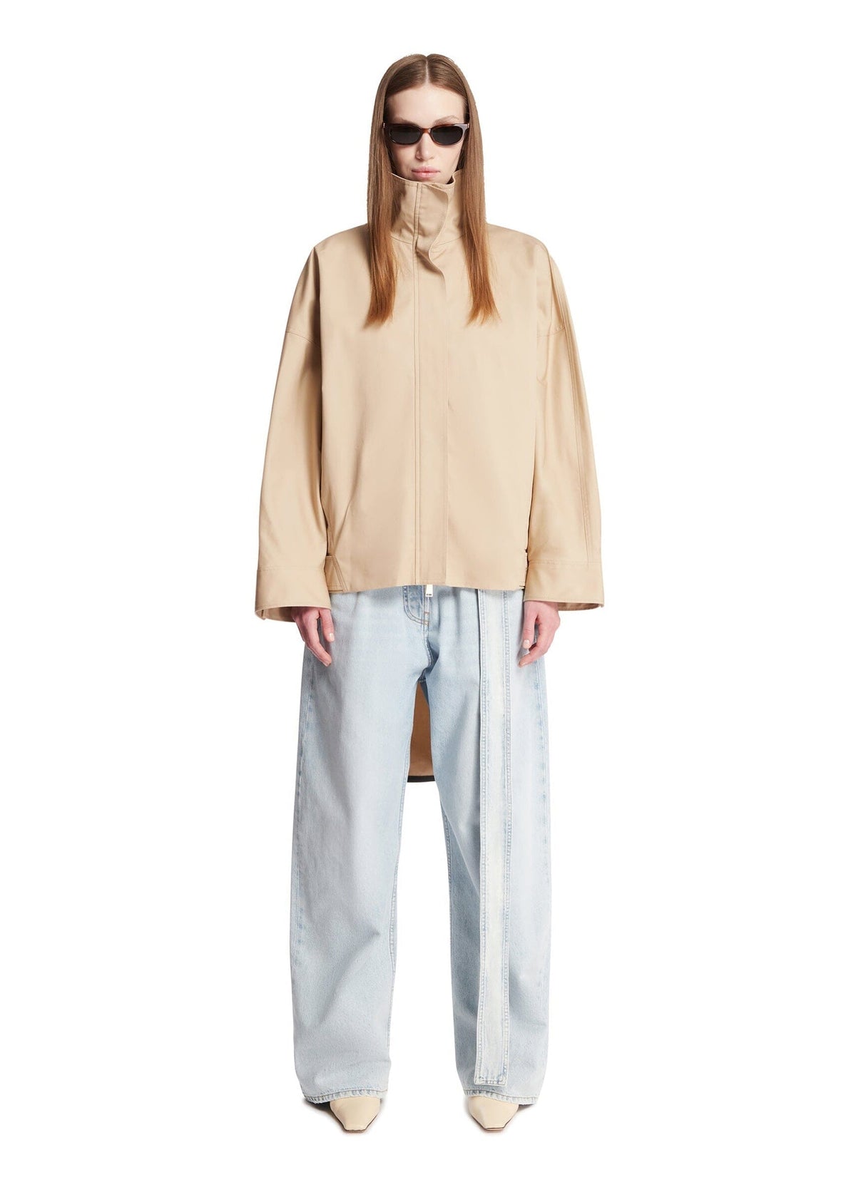 DARKPARK // New Celine Double Back Aviator Bomber / Beige Womens Darkpark 
