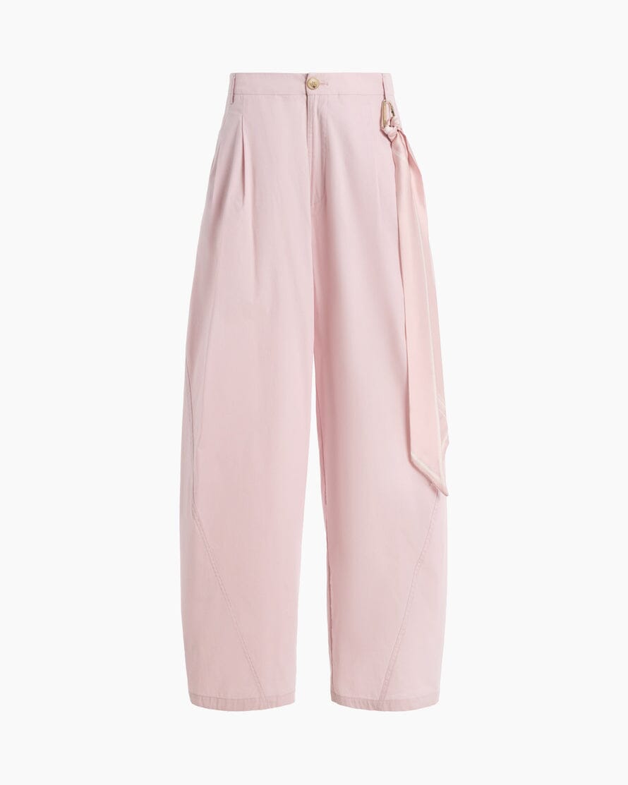 DARKPARK // Phebe Light Cotton Popeline Wide Leg Pants / Pink Womens Darkpark 