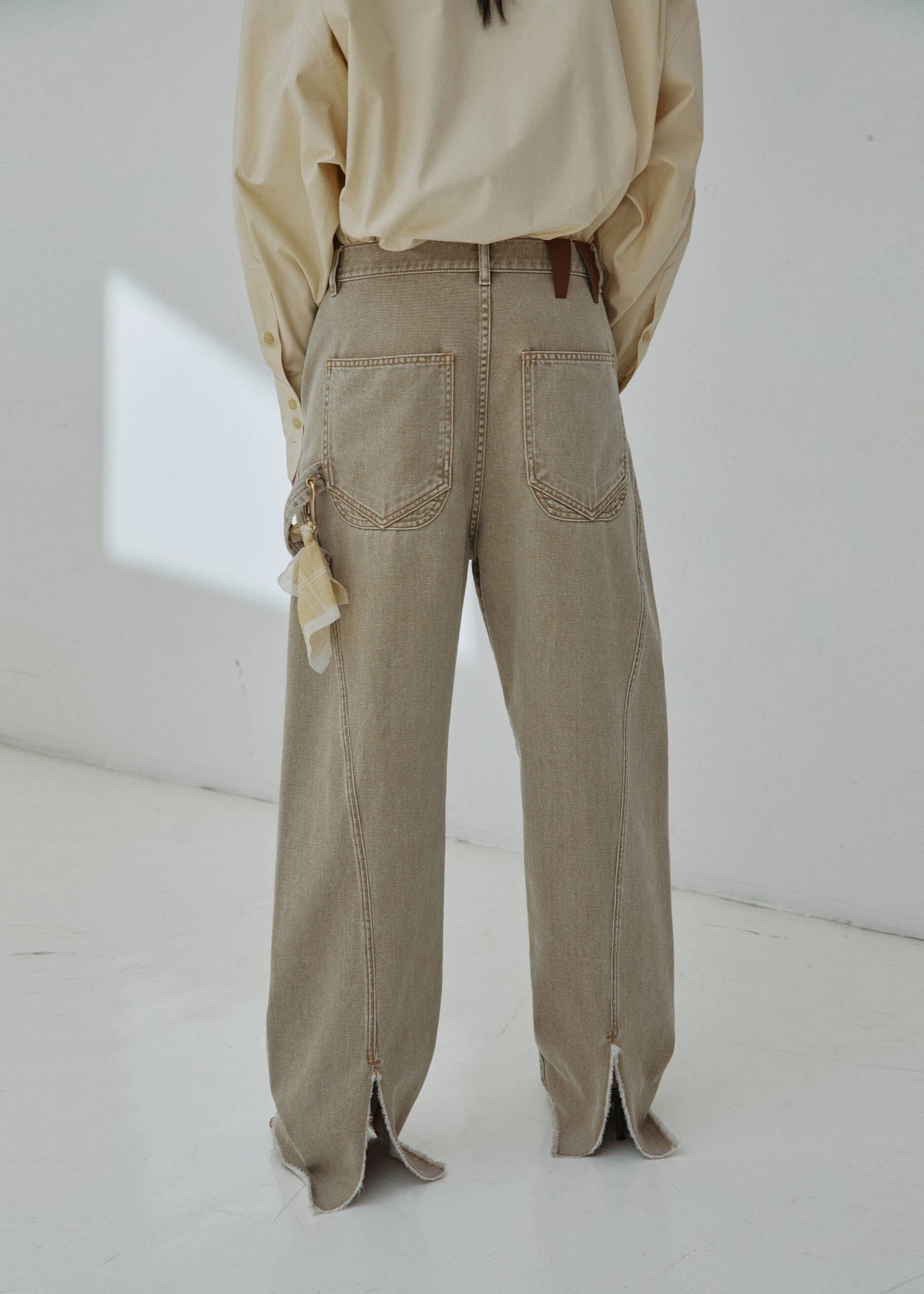 Darkpark // Sienna Loose Side Split Denim / Camel Womens Darkpark 