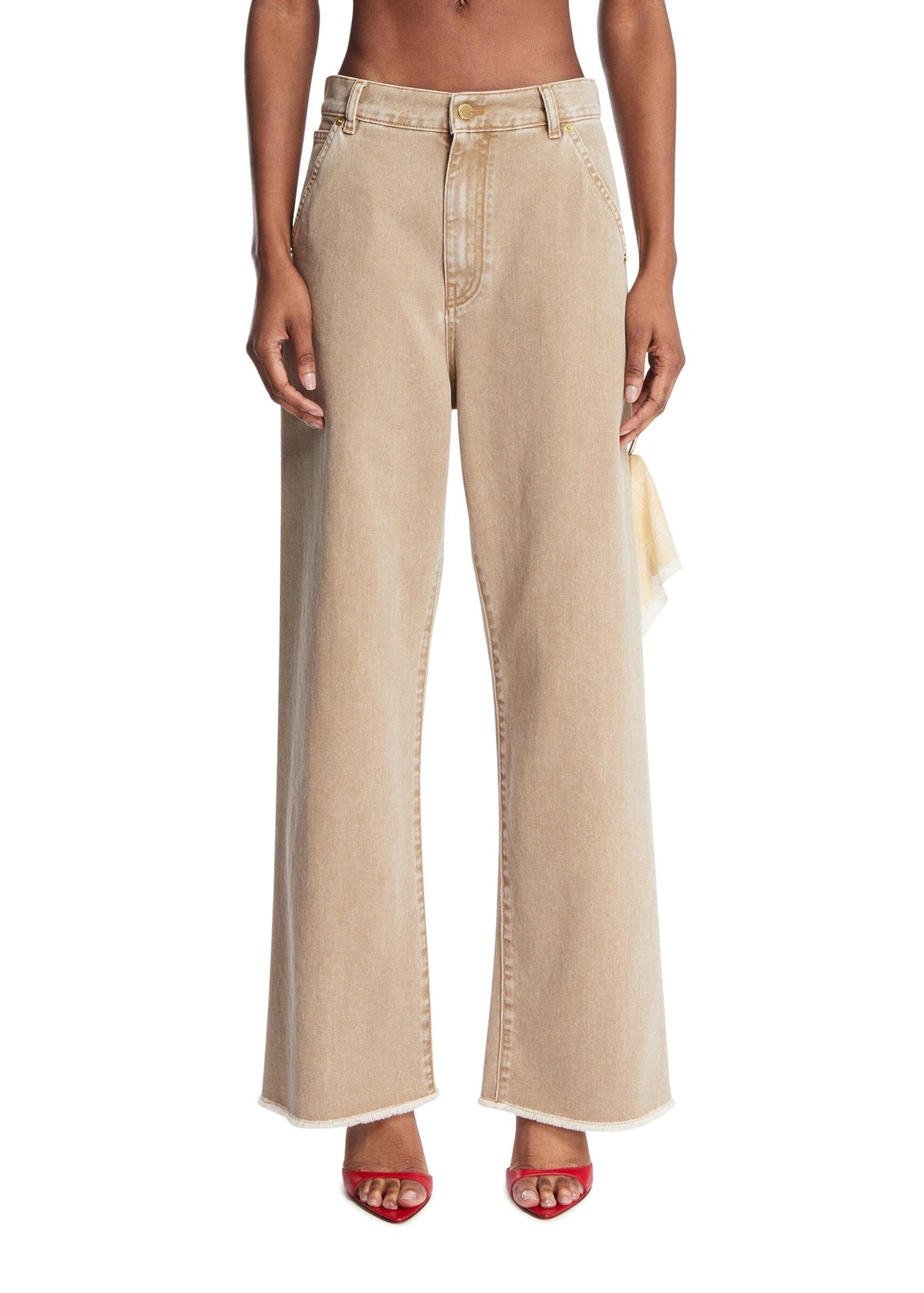 DARKPARK // Sienna Loose Side Split Denim / Camel Womens Darkpark 