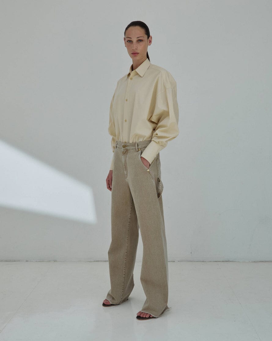 DARKPARK // Sienna Loose Side Split Denim / Camel Womens Darkpark 