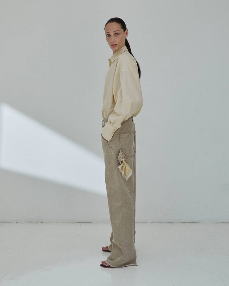 DARKPARK // Sienna Loose Side Split Denim / Camel Womens Darkpark 