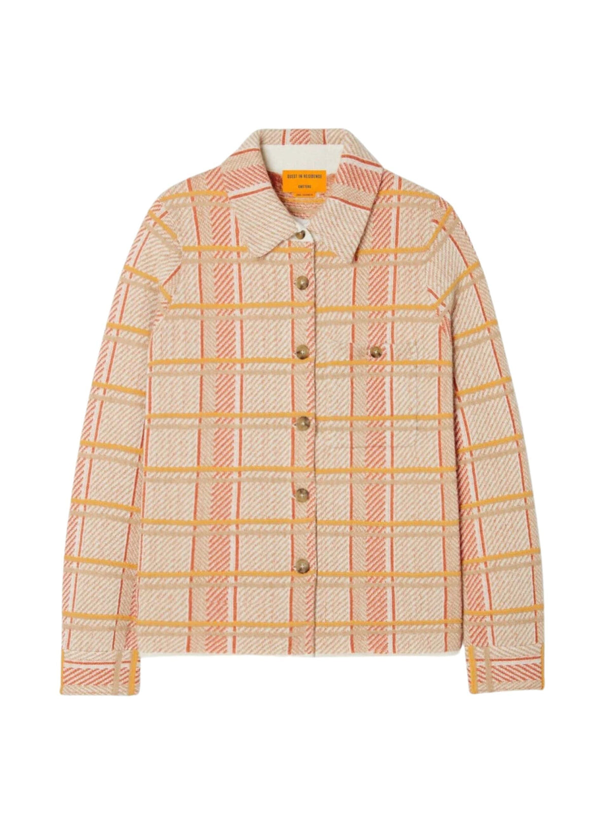 Dylan Plaid Shirt In Cashmere / Cream Combo Womens Guest In Residence 