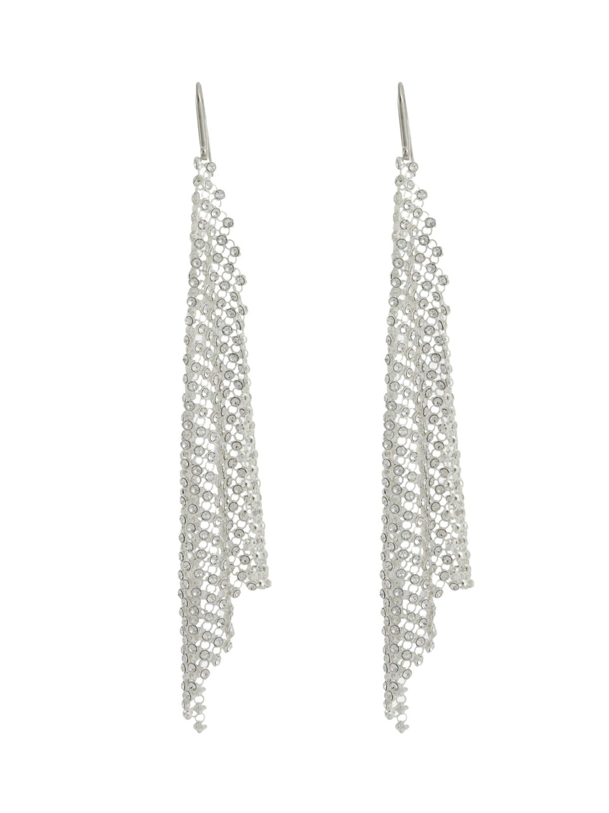 Embellished Chainmail Earrings / Transparent &amp; Silver Womens Isabel Marant 