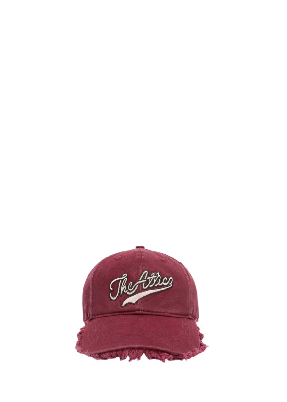 Embroidered Canvas Cap / Burgundy Womens The Attico 
