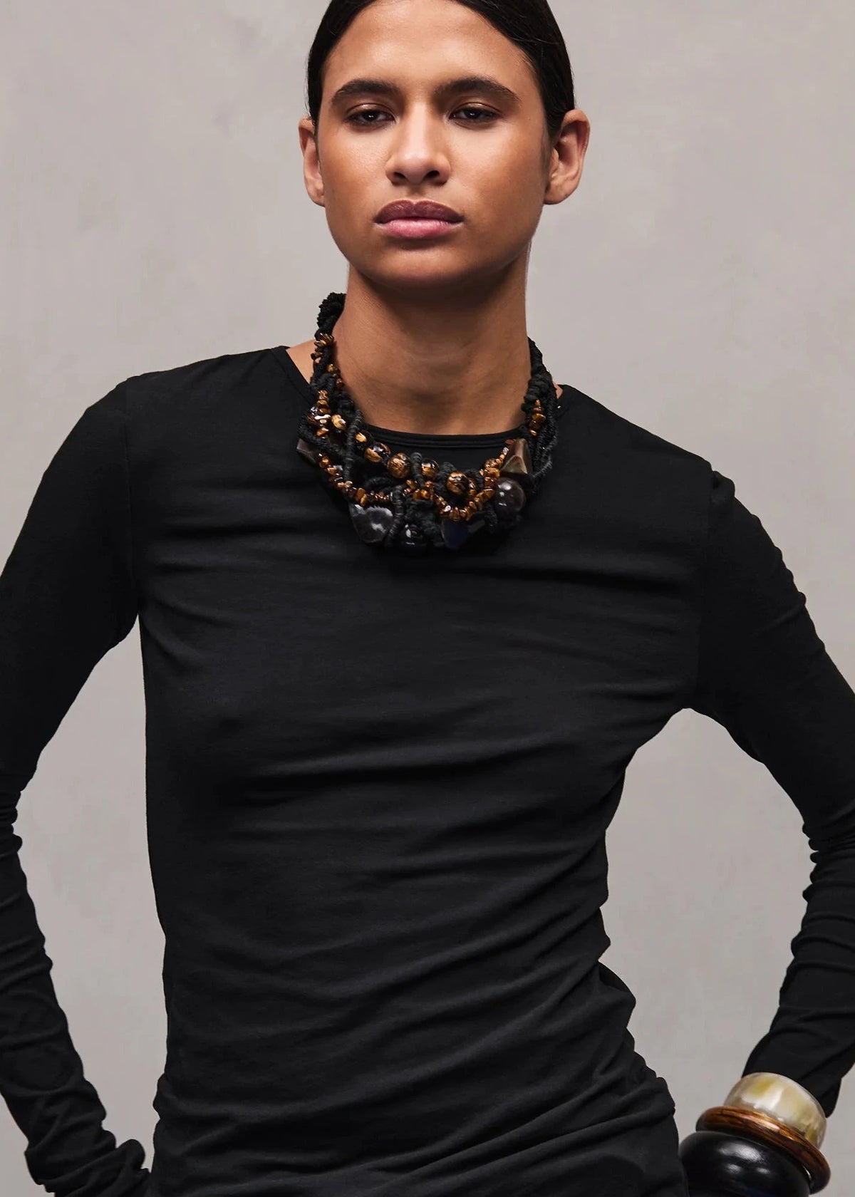 Entire Studios // Sheer Long Sleeve / Black Womens Entire Studios 