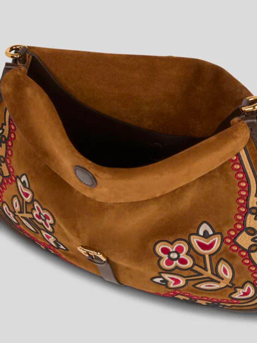 Etro // Crossbody Pony XL Bag Leather & Embroidery / Sand Womens Etro 