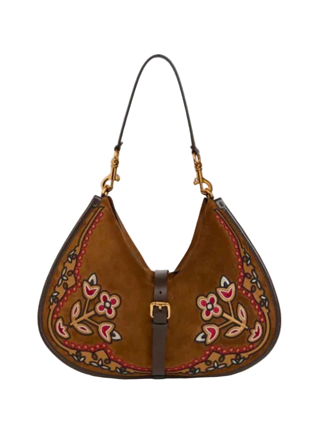 Etro // Crossbody Pony XL Bag Leather & Embroidery / Sand Womens Etro 