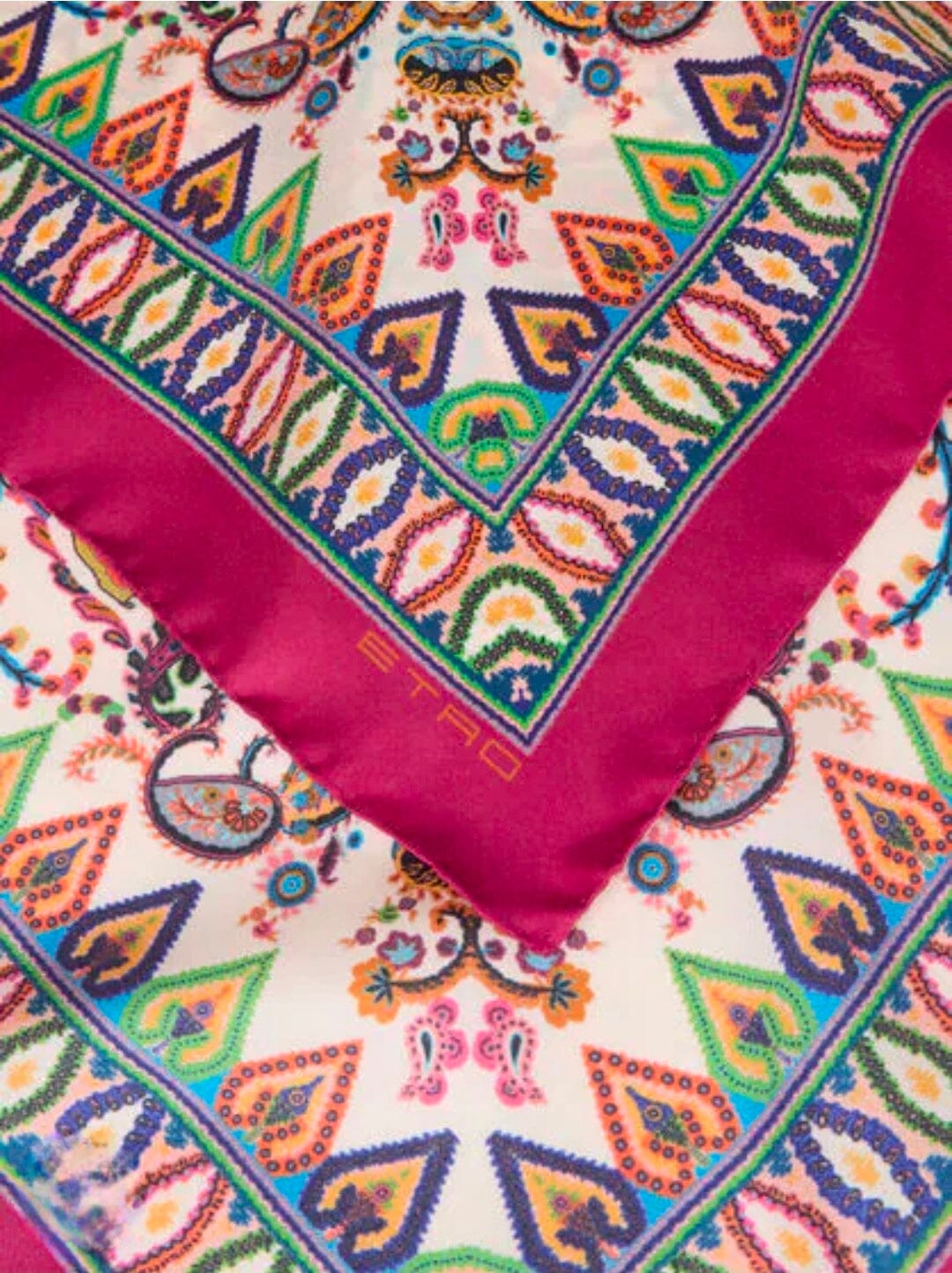 Etro // Turandot Foulard Scarf / Print & White Base Womens Etro 