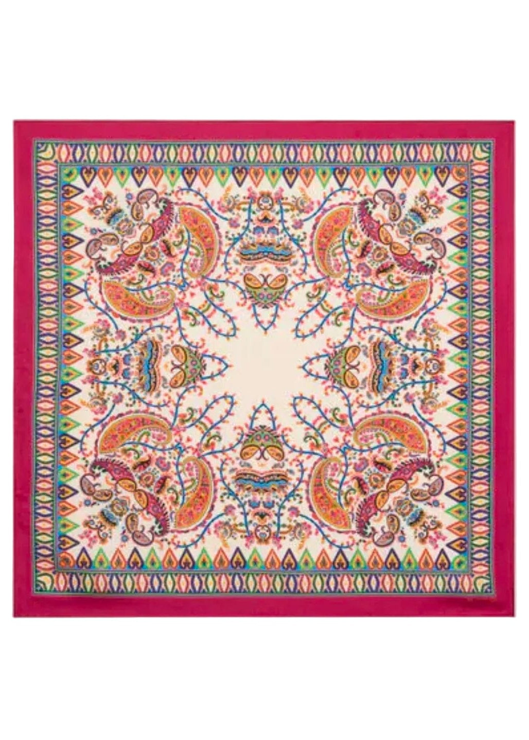 Etro // Turandot Foulard Scarf / Print & White Base Womens Etro 