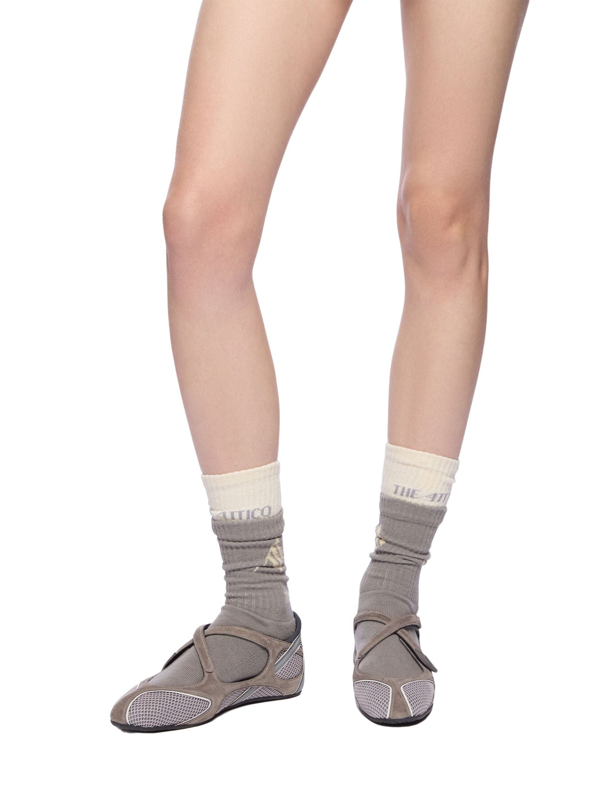 Floor01 Ballerina Flat / Grey Womens The Attico 
