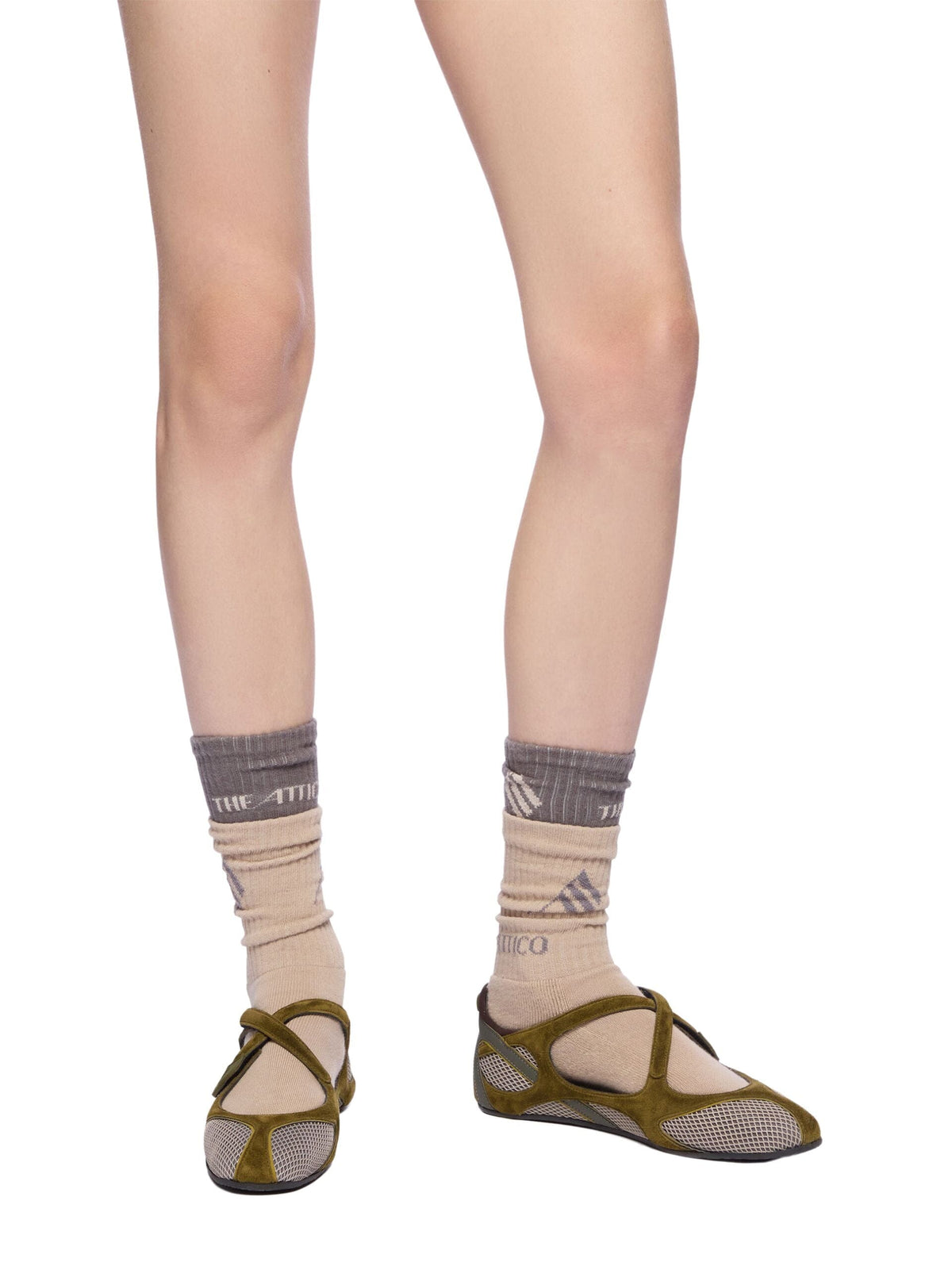Floor01 Ballerina Flat / Military Green Womens The Attico 