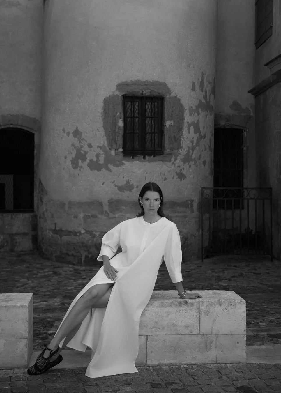 Fou Paris // Apa Shirt Dress / White Womens Fou Paris 